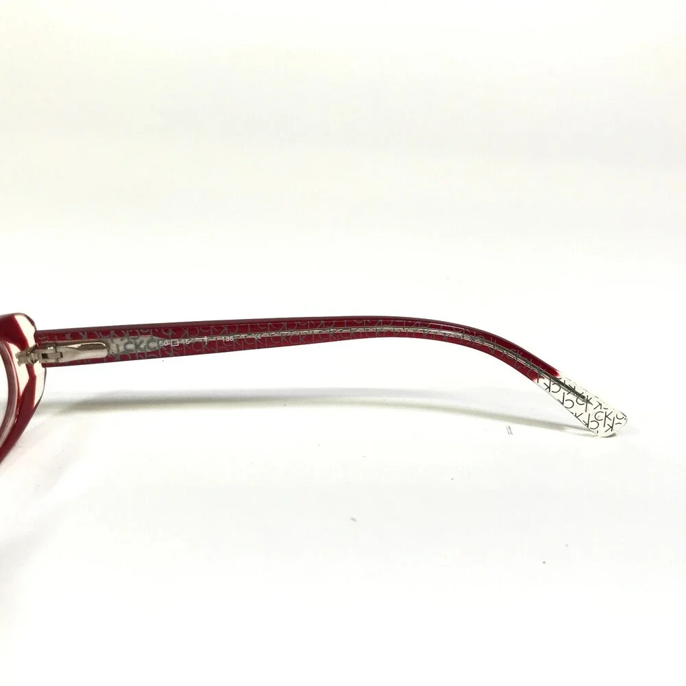 Calvin Klein Eyeglasses Frames 5590 615 Red Clear Rectangular Full Rim 50-15-135